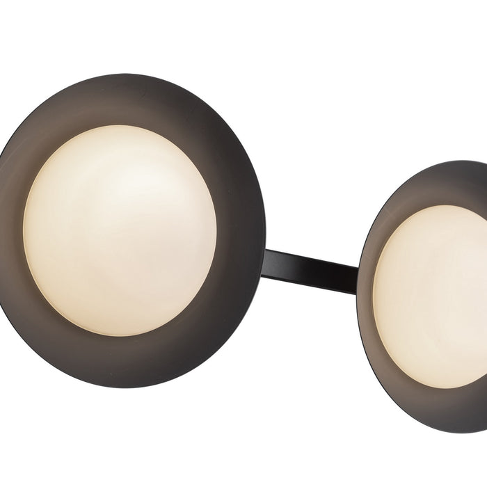 Kuzco Lighting VL77923-BK/OP LED Vanity, Black/Opal Glass