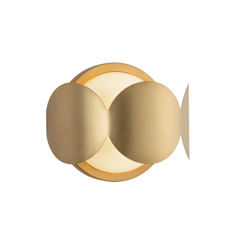 Kuzco Lighting WS59810-BG/OP One Light Wall Sconce, Brushed Gold/Opal Glass