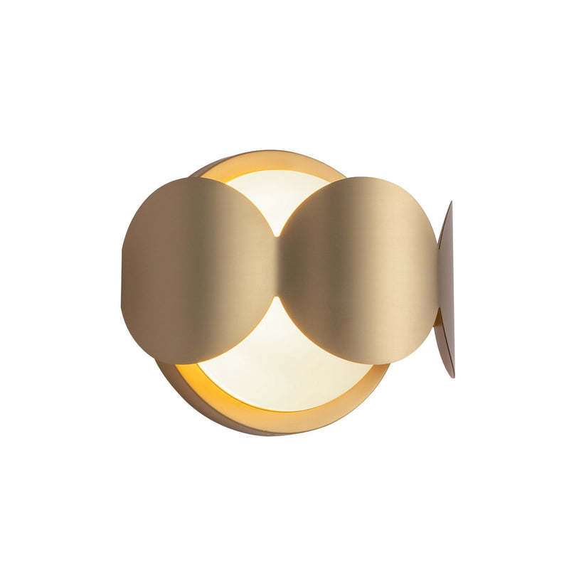 Kuzco Lighting WS59810-BG/OP One Light Wall Sconce, Brushed Gold/Opal Glass