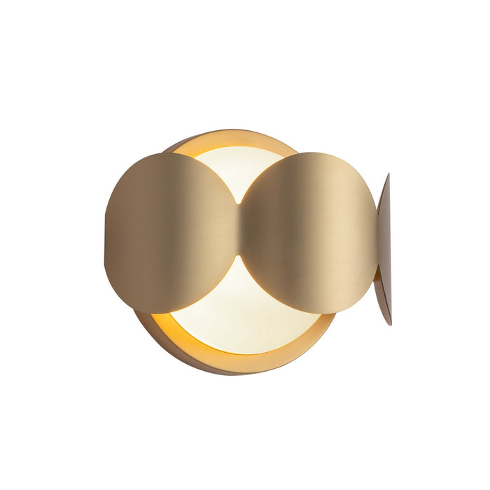 Kuzco Lighting WS59810-BG/OP One Light Wall Sconce, Brushed Gold/Opal Glass