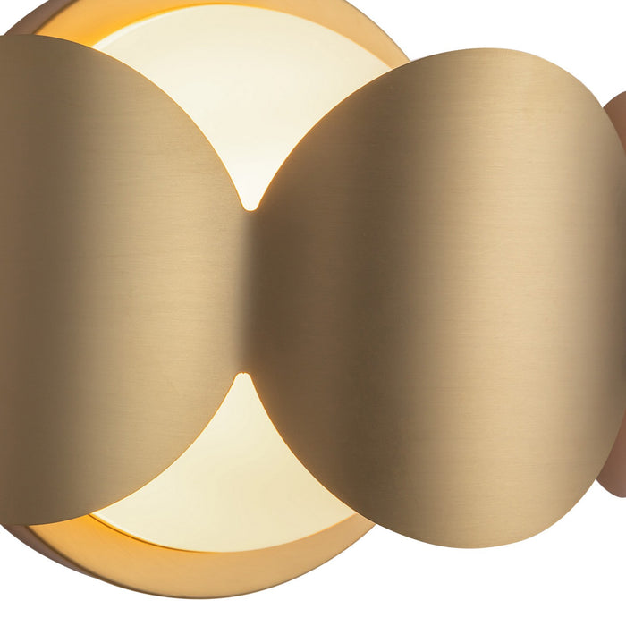 Kuzco Lighting WS59810-BG/OP One Light Wall Sconce, Brushed Gold/Opal Glass