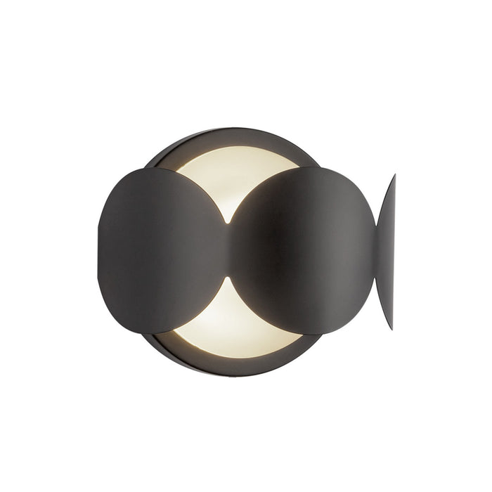 Kuzco Lighting WS59810-BK/OP One Light Wall Sconce, Black/Opal Glass