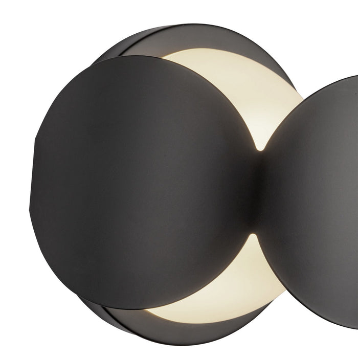 Kuzco Lighting WS59810-BK/OP One Light Wall Sconce, Black/Opal Glass