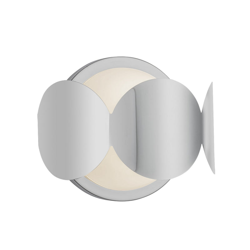 Kuzco Lighting WS59810-CH/OP One Light Wall Sconce, Chrome/Opal Glass