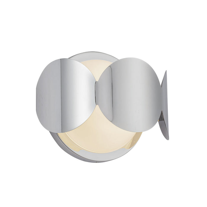Kuzco Lighting WS59810-CH/OP One Light Wall Sconce, Chrome/Opal Glass