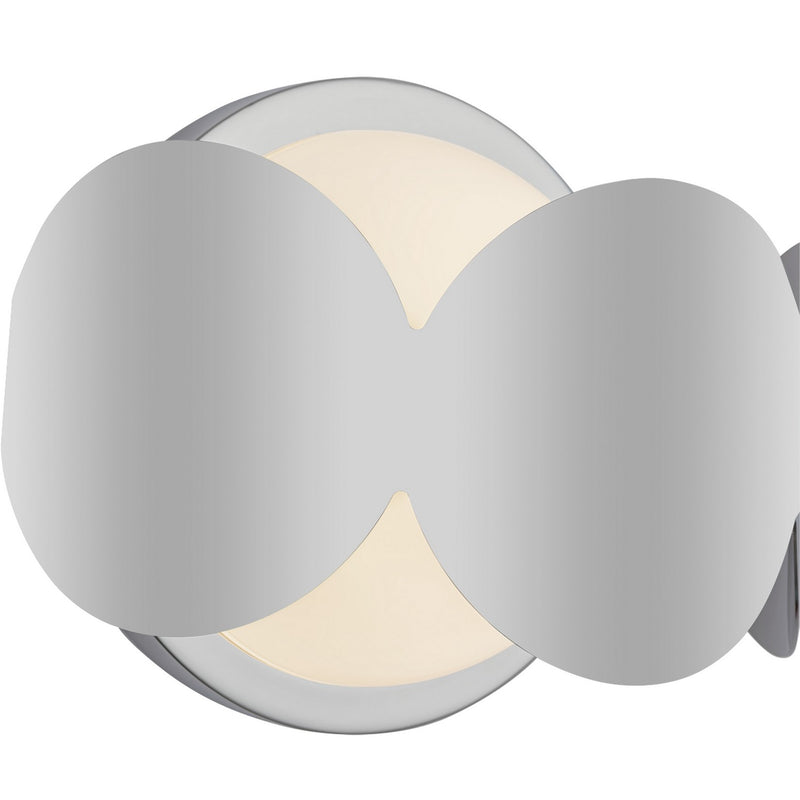 Kuzco Lighting WS59810-CH/OP One Light Wall Sconce, Chrome/Opal Glass