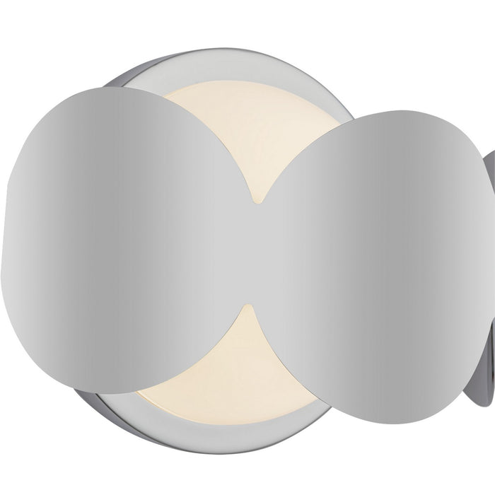 Kuzco Lighting WS59810-CH/OP One Light Wall Sconce, Chrome/Opal Glass