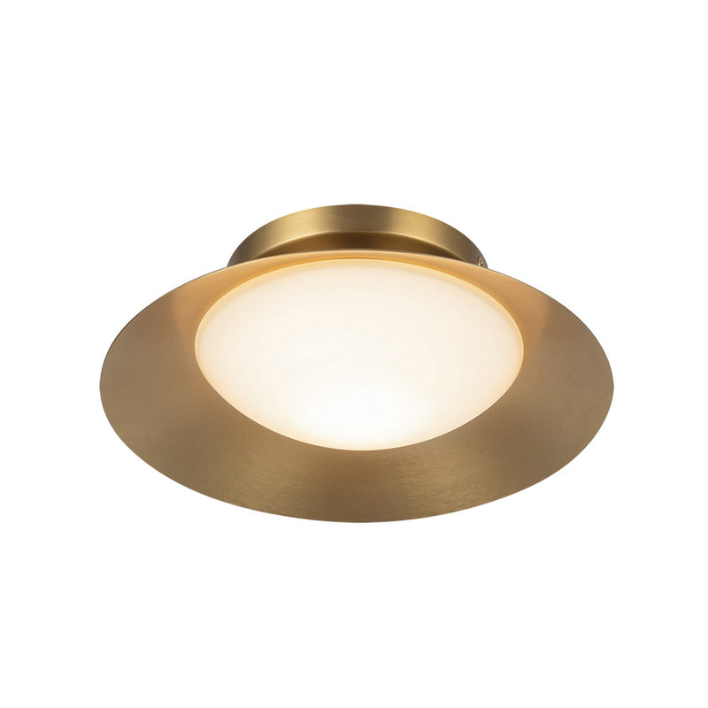 Kuzco Lighting WS77909-BG/OP LED Wall Sconce, Brushed Gold/Opal Glass