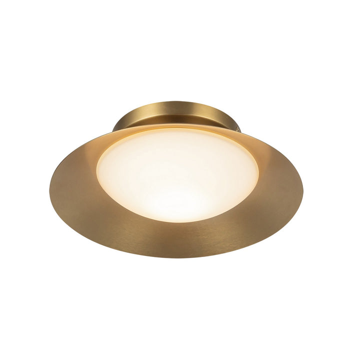 Kuzco Lighting WS77909-BG/OP LED Wall Sconce, Brushed Gold/Opal Glass