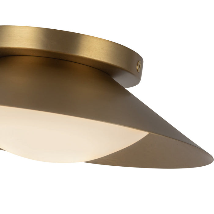 Kuzco Lighting WS77909-BG/OP LED Wall Sconce, Brushed Gold/Opal Glass