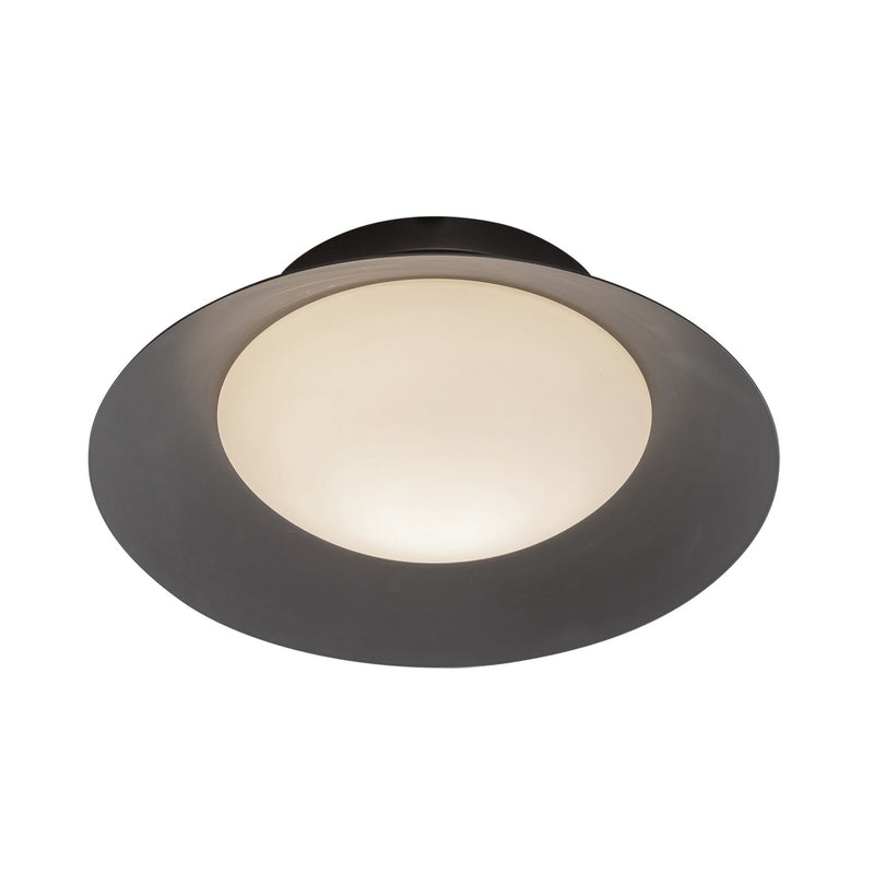 Kuzco Lighting WS77909-BK/OP LED Wall Sconce, Black/Opal Glass