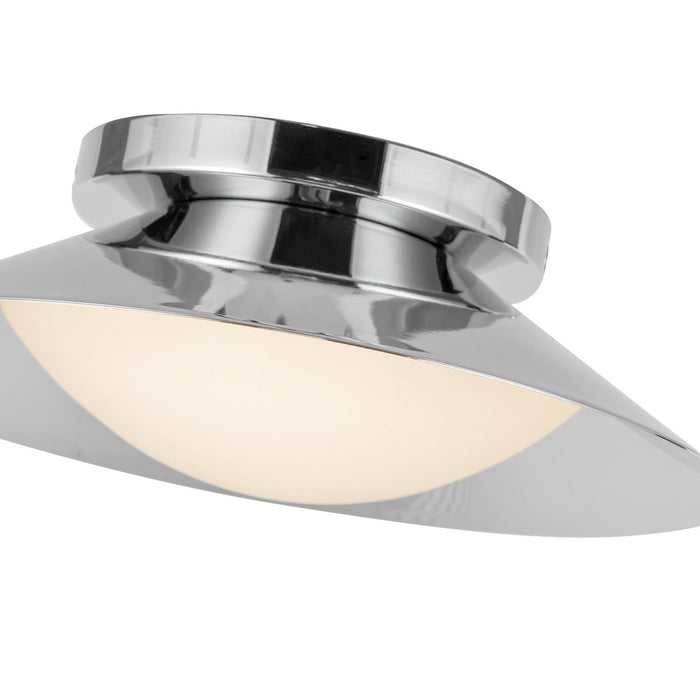 Kuzco Lighting WS77909-CH/OP LED Wall Sconce, Chrome/Opal Glass