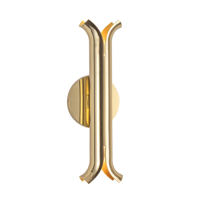 Kuzco Lighting WS89714-MRB LED Wall Sconce, Metallic Brass