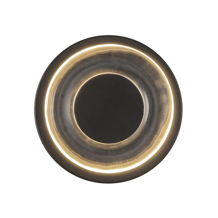 Kuzco Lighting WS97204-BK/CL LED Wall Sconce, Black/Clear Glass