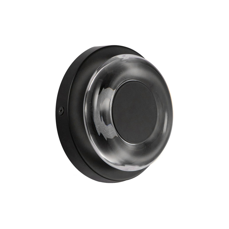 Kuzco Lighting WS97204-BK/CL LED Wall Sconce, Black/Clear Glass