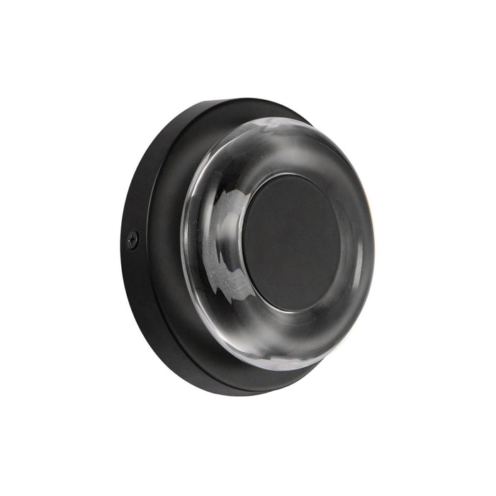 Kuzco Lighting WS97204-BK/CL LED Wall Sconce, Black/Clear Glass