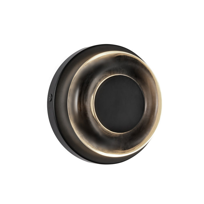 Kuzco Lighting WS97204-BK/CL LED Wall Sconce, Black/Clear Glass