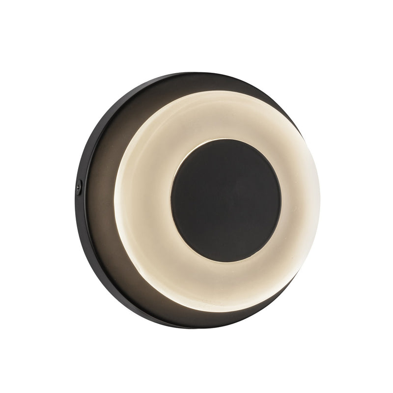 Kuzco Lighting WS97204-BK/FR LED Wall Sconce, Black/Frosted Glass