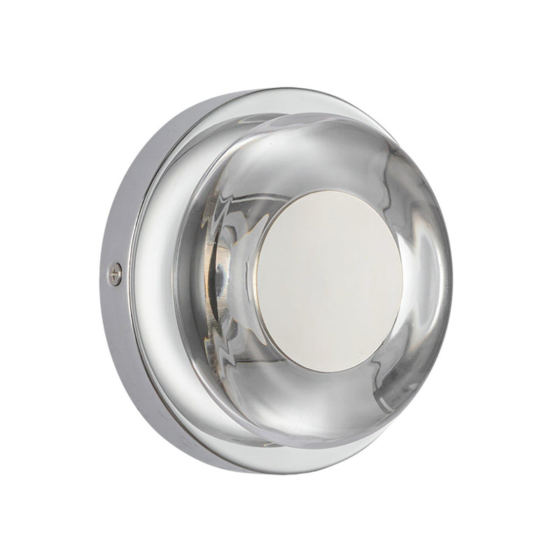 Kuzco Lighting WS97204-CH/CL LED Wall Sconce, Chrome/Clear Glass
