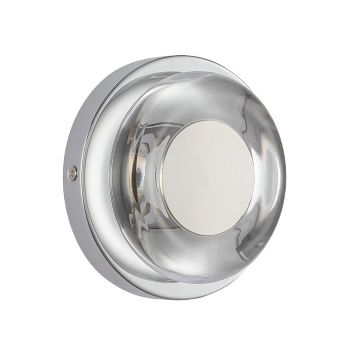 Kuzco Lighting WS97204-CH/CL LED Wall Sconce, Chrome/Clear Glass