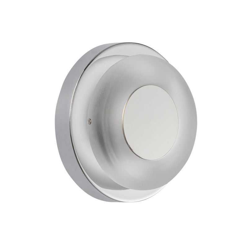 Kuzco Lighting WS97204-CH/FR LED Wall Sconce, Chrome/Frosted Glass