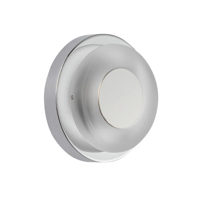 Kuzco Lighting WS97204-CH/FR LED Wall Sconce, Chrome/Frosted Glass