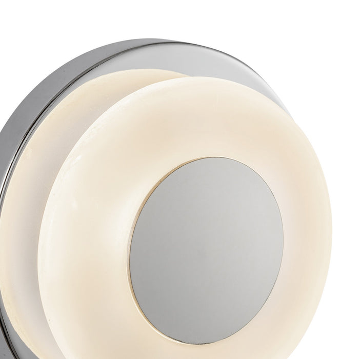 Kuzco Lighting WS97204-CH/FR LED Wall Sconce, Chrome/Frosted Glass