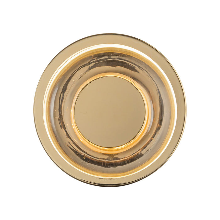 Kuzco Lighting WS97204-MRB/CL LED Wall Sconce, Metallic Brass/Clear Glass