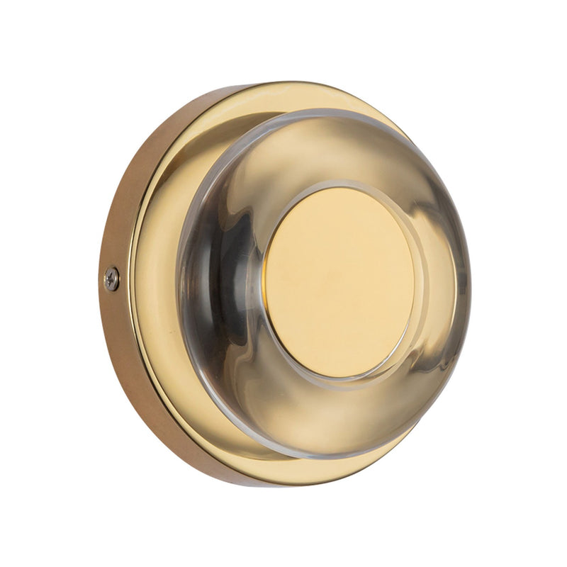 Kuzco Lighting WS97204-MRB/CL LED Wall Sconce, Metallic Brass/Clear Glass