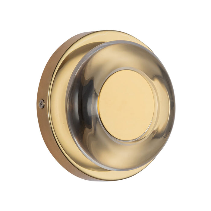 Kuzco Lighting WS97204-MRB/CL LED Wall Sconce, Metallic Brass/Clear Glass
