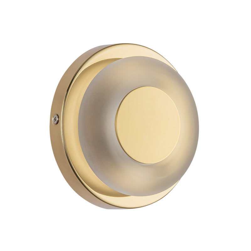 Kuzco Lighting WS97204-MRB/FR LED Wall Sconce, Metallic Brass/Frosted Glass
