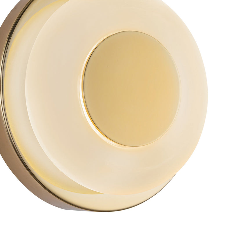 Kuzco Lighting WS97204-MRB/FR LED Wall Sconce, Metallic Brass/Frosted Glass