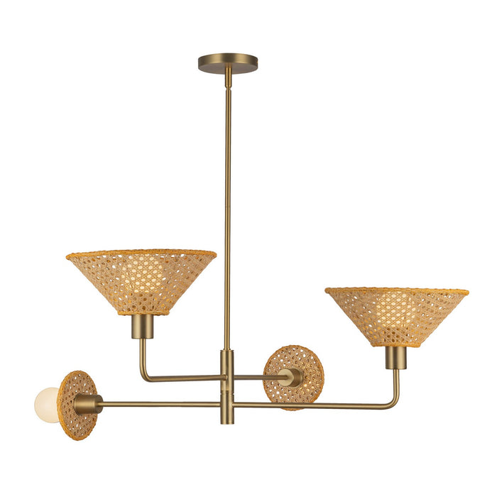 Alora CH432438BG Four Light Chandelier, Brushed Gold