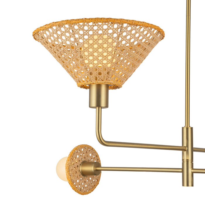 Alora CH432438BG Four Light Chandelier, Brushed Gold