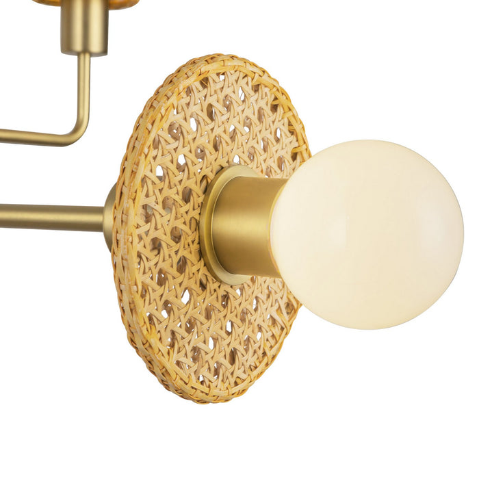 Alora CH432438BG Four Light Chandelier, Brushed Gold