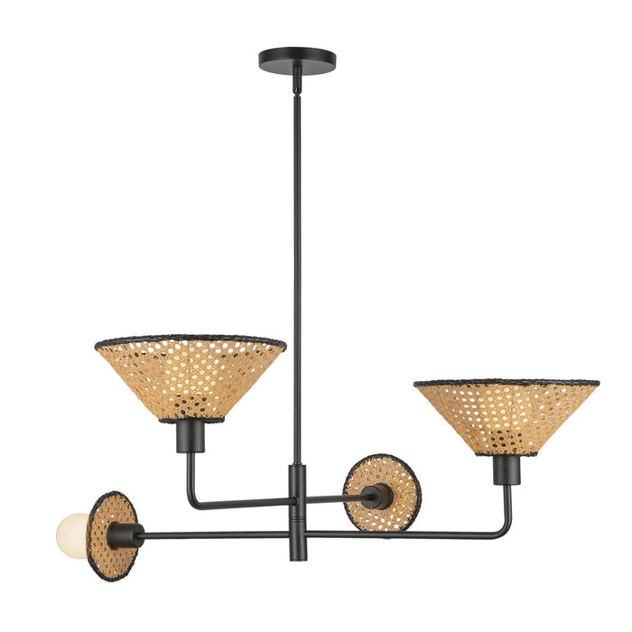 Alora CH432438MB Four Light Chandelier, Matte Black