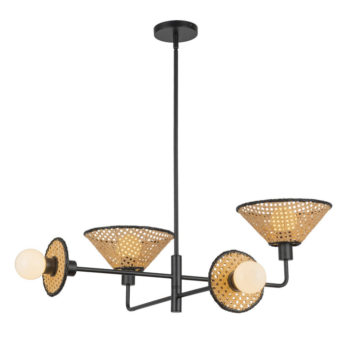 Alora CH432438MB Four Light Chandelier, Matte Black