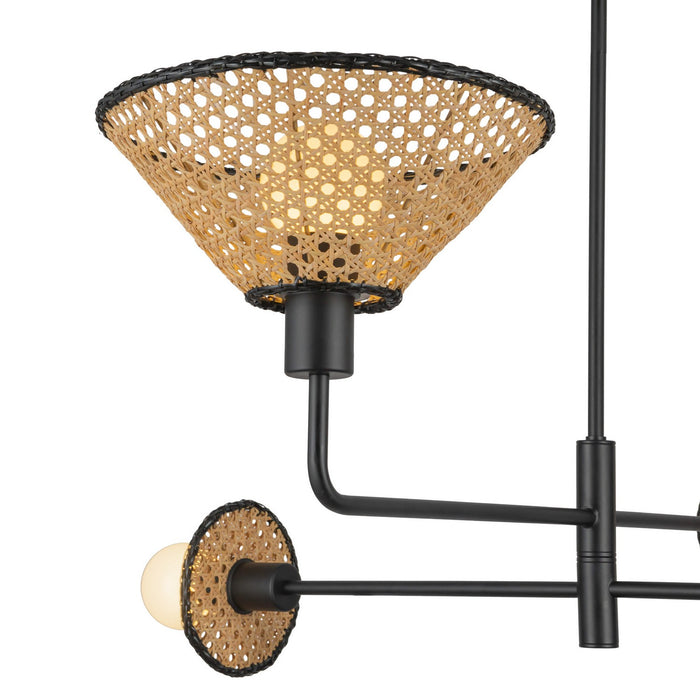 Alora CH432438MB Four Light Chandelier, Matte Black
