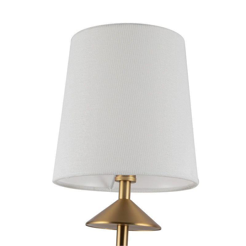 Alora CH497445BGWL Four Light Chandelier, Brushed Gold/White Linen