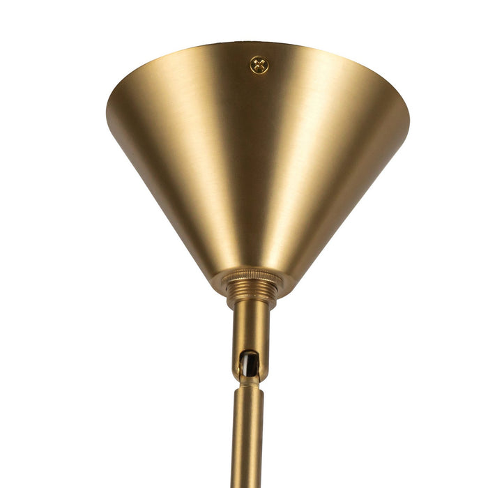 Alora CH497445BGWL Four Light Chandelier, Brushed Gold/White Linen