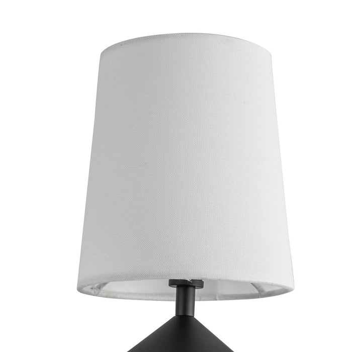 Alora CH497445MBWL Four Light Chandelier, Matte Black/White Linen