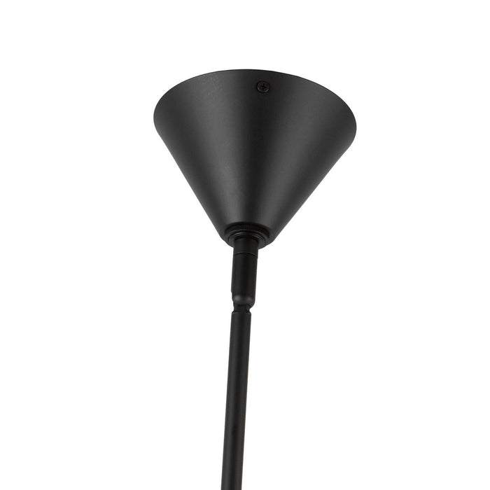 Alora CH497445MBWL Four Light Chandelier, Matte Black/White Linen