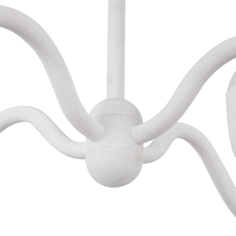 Alora CH558427AWOP Four Light Chandelier, Antique White/Opal Glass