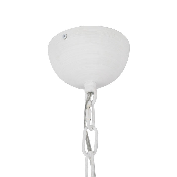 Alora CH558427AWOP Four Light Chandelier, Antique White/Opal Glass