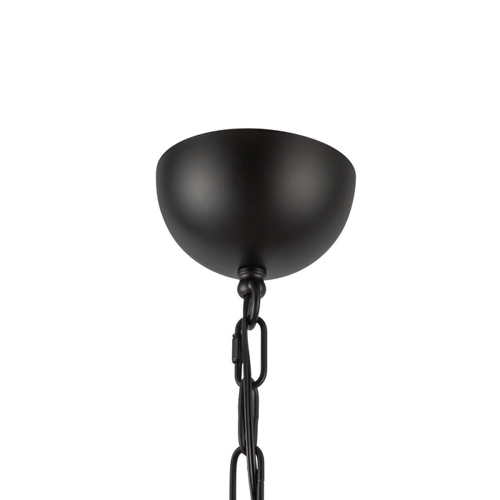 Alora CH558427MBOP Four Light Chandelier, Matte Black/Opal Glass