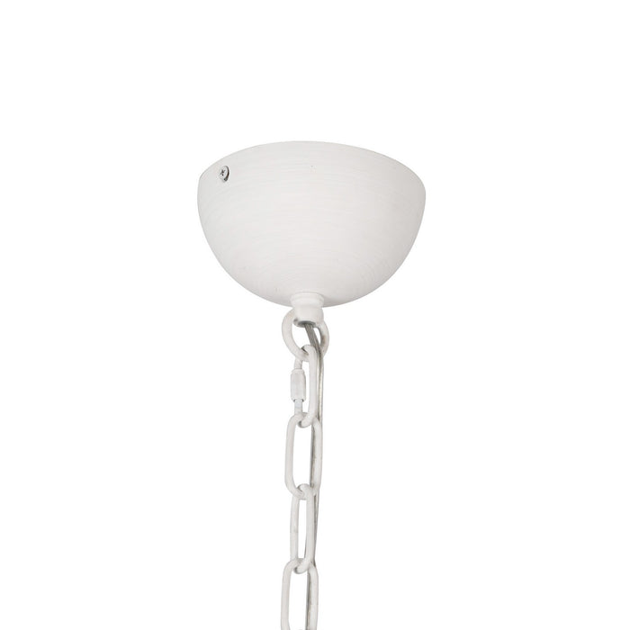 Alora CH558439AWOP Four Light Chandelier, Antique White/Opal Glass