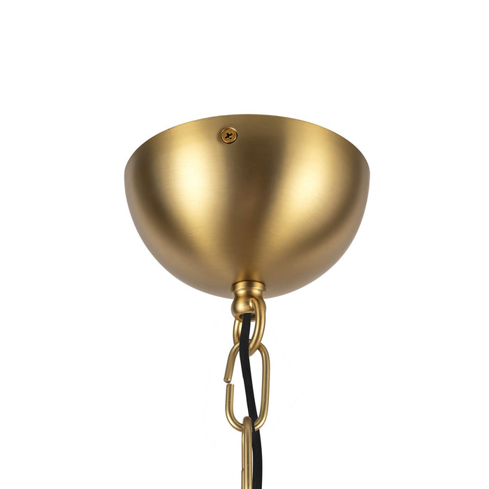 Alora CH558439BGOP Four Light Chandelier, Brushed Gold/Opal Glass