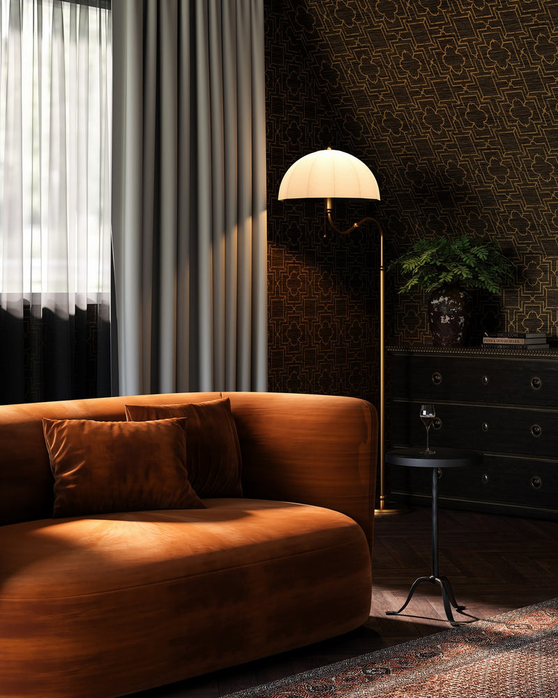 Alora FL661068BG One Light Floor Lamp, Brushed Gold