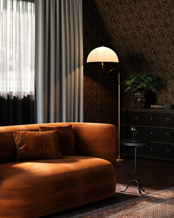 Alora FL661068BG One Light Floor Lamp, Brushed Gold