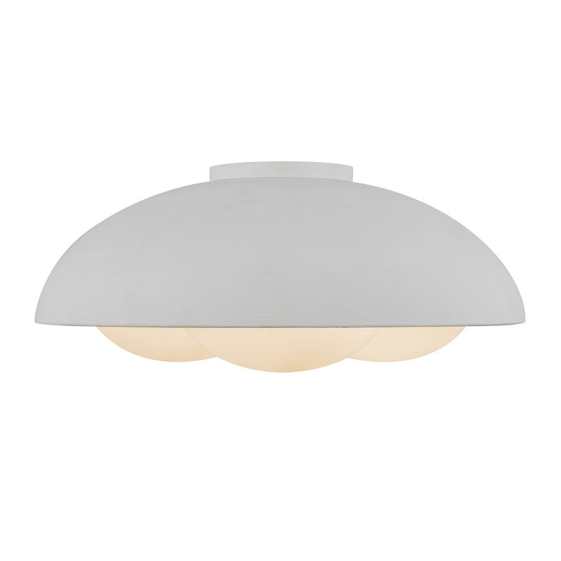 Alora FM495316AWOP Three Light Flush Mount, Antique White/Opal Glass